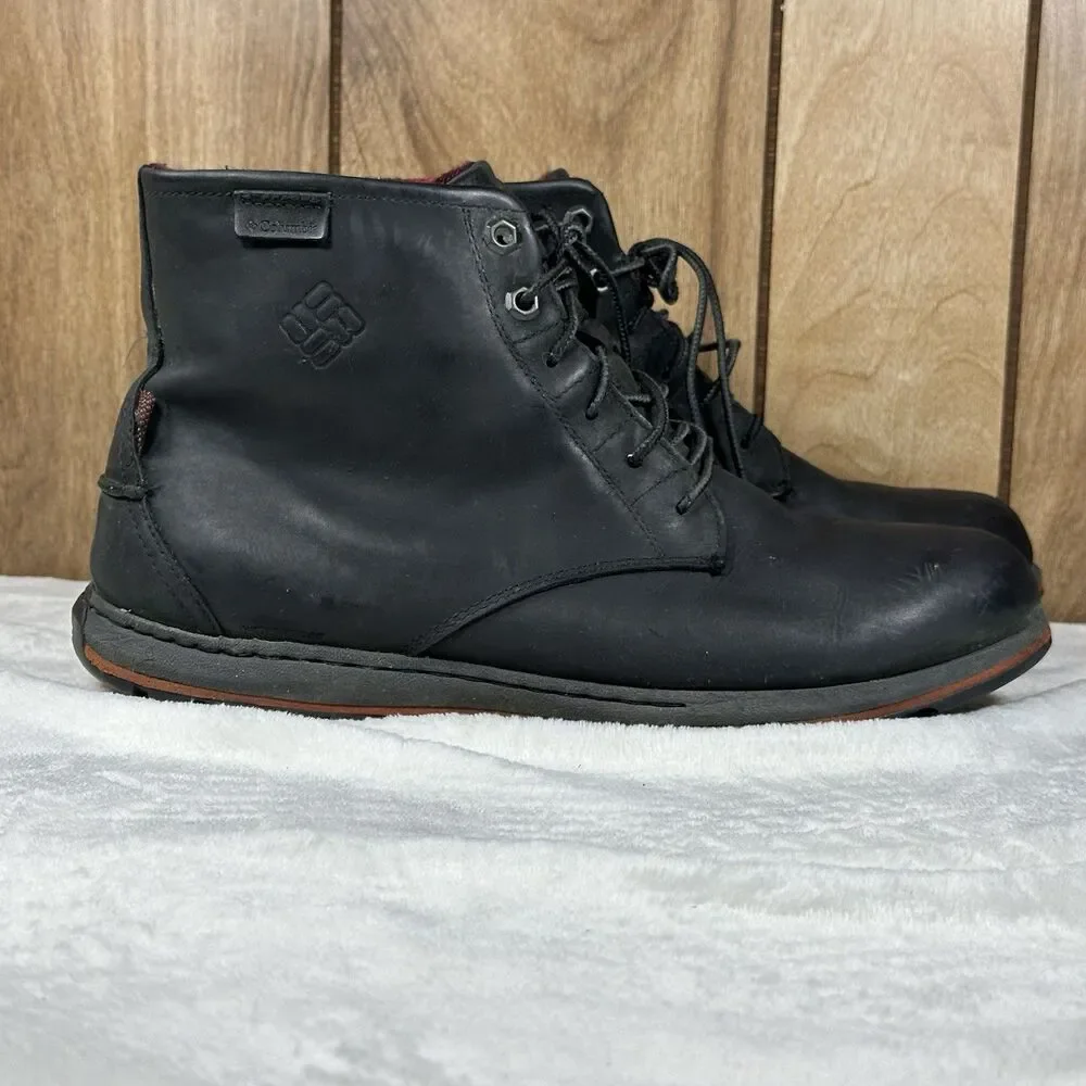 Columbia Davenport Six Waterproof Boots Men’s Size 11 Black Leather Chukka Boots